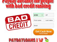 payday advance for people with bad credit rankings