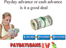Payday advance or cash advance