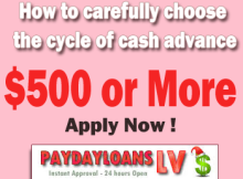 How to carefully choose the cycle of cash advance