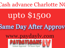 Payday loans come to your aid - cash advance Charlotte NC
