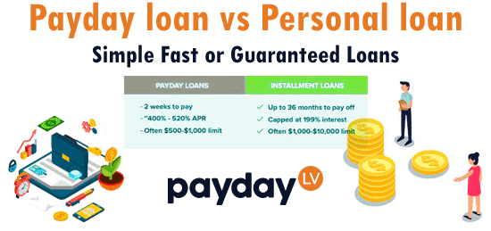 Payday loan vs personal loan: Simple Fast or Guaranteed Loans : PaydayLV